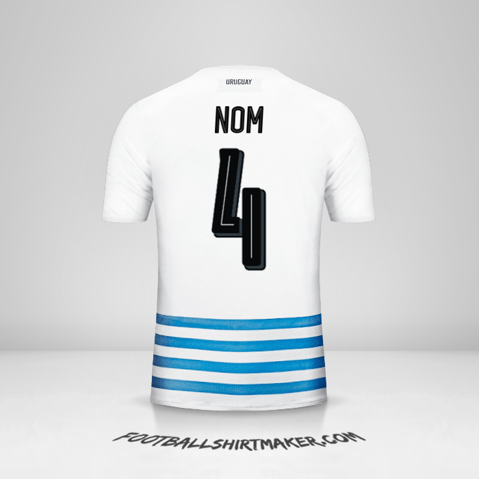 Maillot Uruguay 2016 Extérieur -  nom - 4