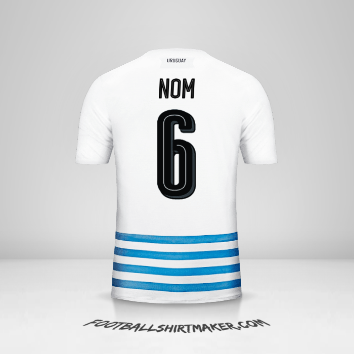 Maillot Uruguay 2016 Extérieur -  nom - 6