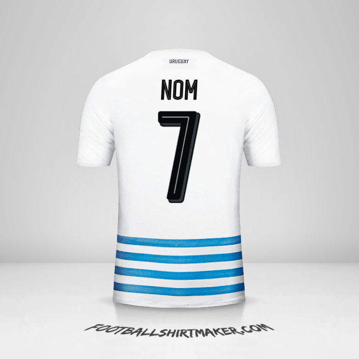 Maillot Uruguay 2016 Extérieur -  nom - 7