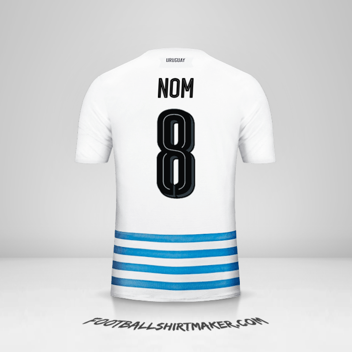 Maillot Uruguay 2016 Extérieur -  nom - 8