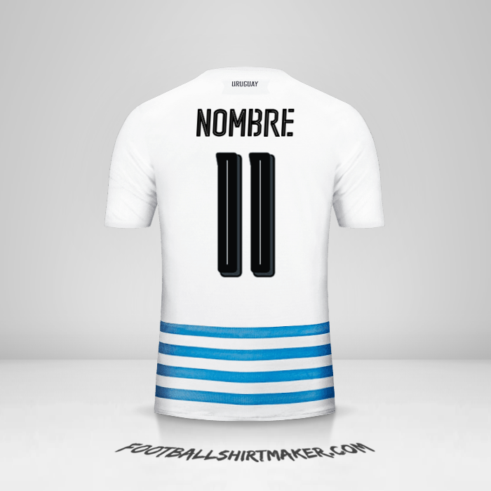 Jersey Uruguay 2016 Visita -  nombre - 11