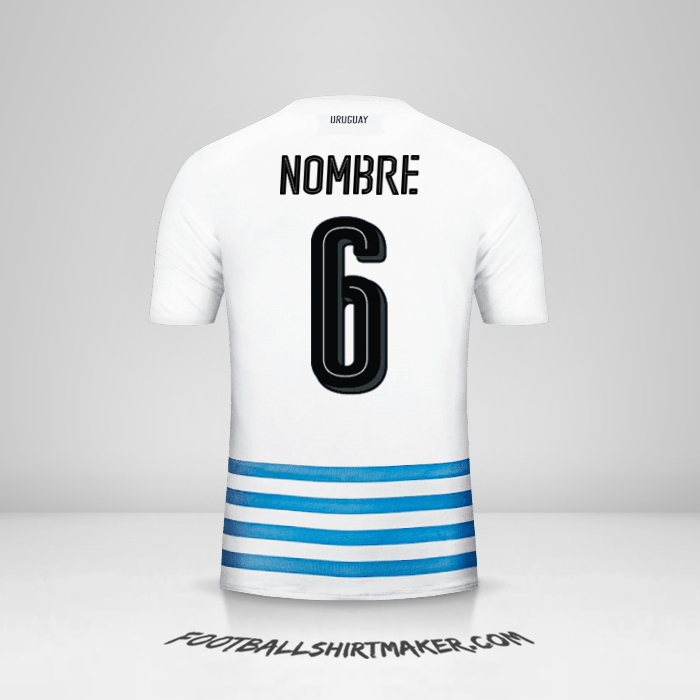 Jersey Uruguay 2016 Visita -  nombre - 6