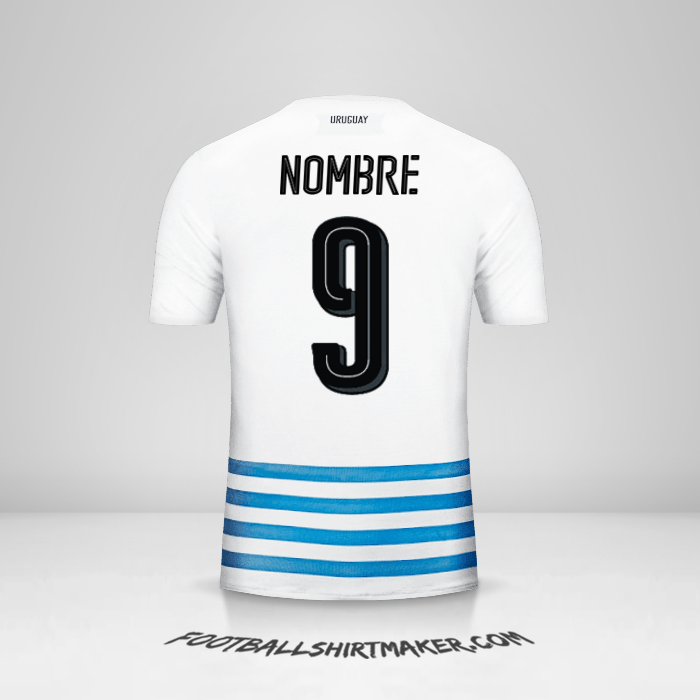 Jersey Uruguay 2016 Visita -  nombre - 9