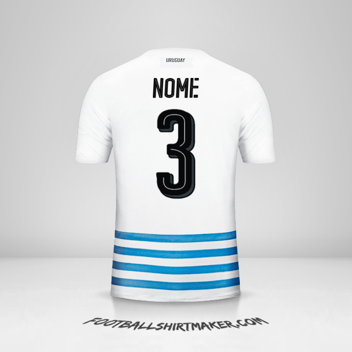 Maglia Uruguay 2016 Seconda -  nome - 3