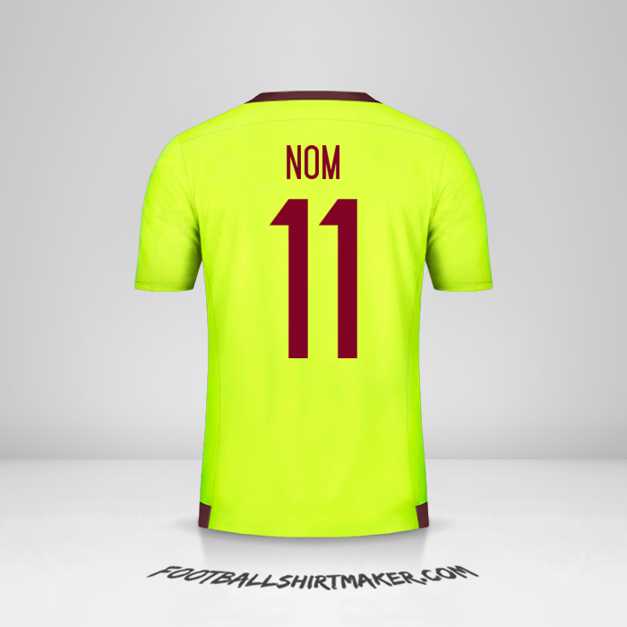 Maillot Venezuela 2015/17 Extérieur -  nom - 11