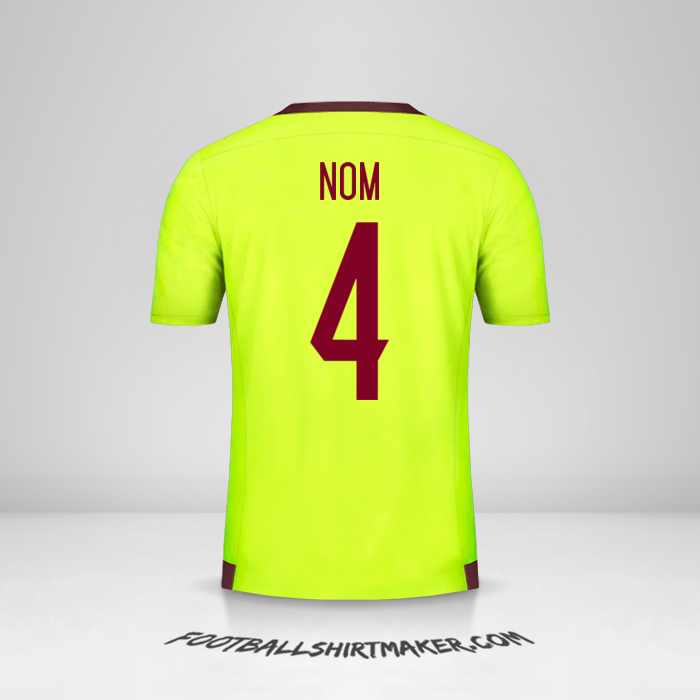 Maillot Venezuela 2015/17 Extérieur -  nom - 4