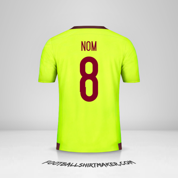 Maillot Venezuela 2015/17 Extérieur -  nom - 8