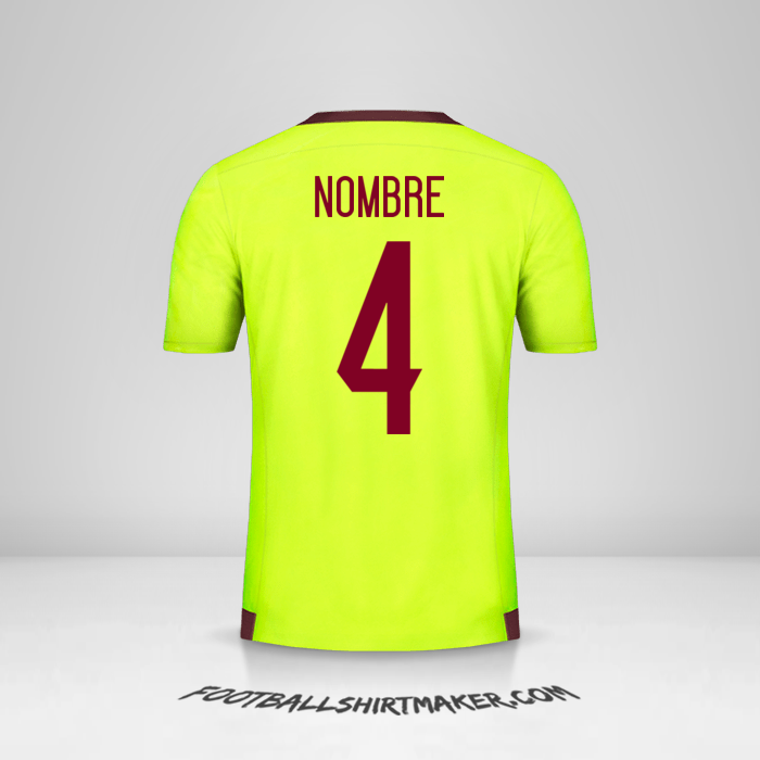 Camiseta Venezuela 2015/17 Visita -  nombre - 4