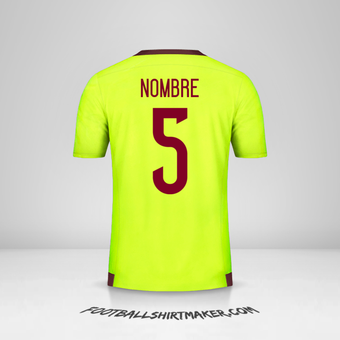Jersey Venezuela 2015/17 Visita -  nombre - 5