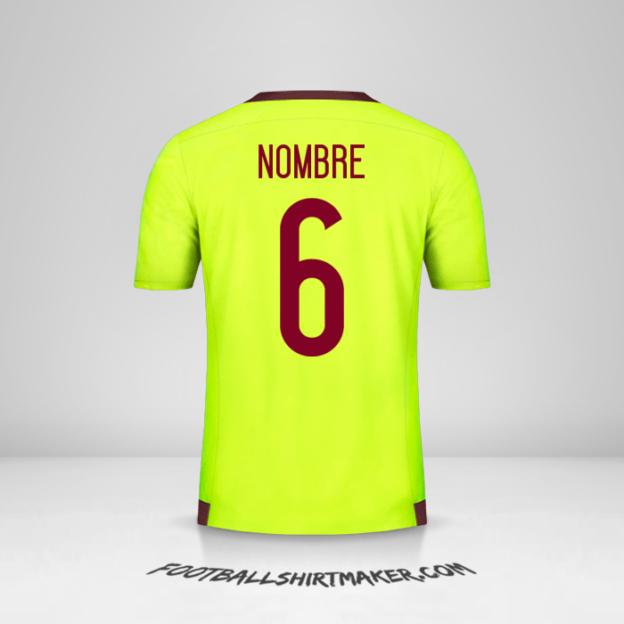 Jersey Venezuela 2015/17 Visita -  nombre - 6