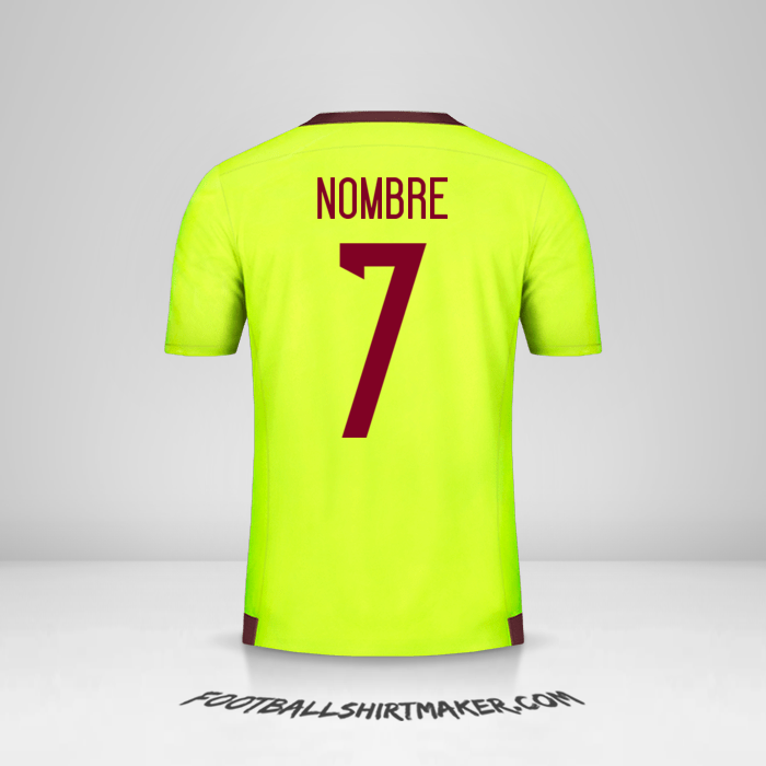 Jersey Venezuela 2015/17 Visita -  nombre - 7