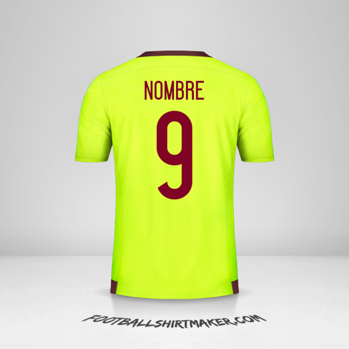 Camiseta Venezuela 2015/17 Visita -  nombre - 9