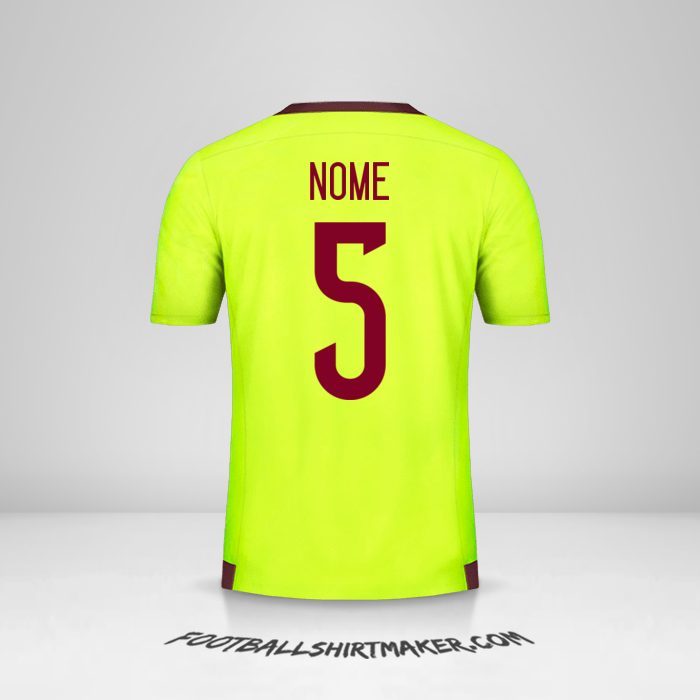 Camisa Venezuela 2015/17 Alternativa -  nome - 5