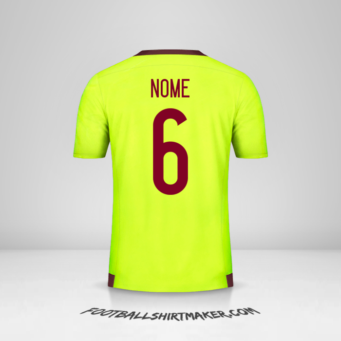 Camisola Venezuela 2015/17 Alternativa -  nome - 6