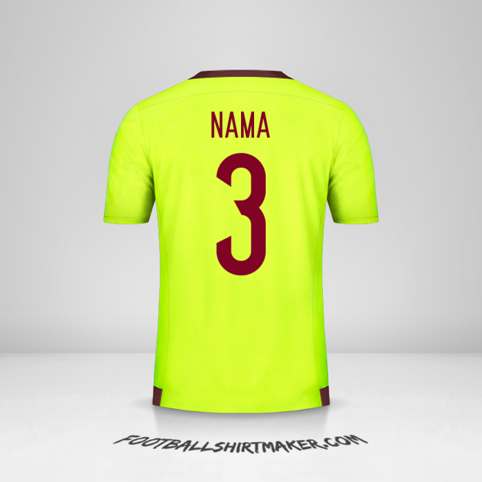 Jersey Venezuela 2015/17 Alternatif -  nama - 3
