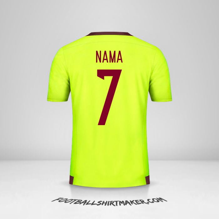 Jersey Venezuela 2015/17 Alternatif -  nama - 7