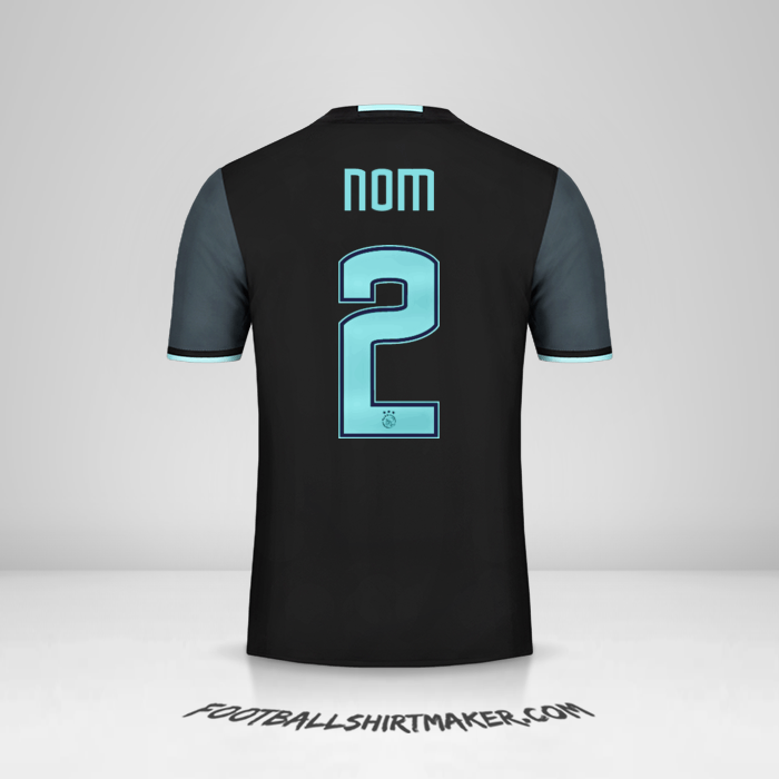 Maillot AFC Ajax 2016/17 Extérieur -  nom - 2