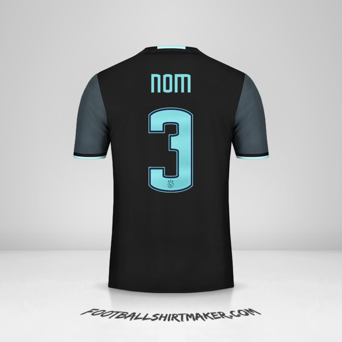 Maillot AFC Ajax 2016/17 Extérieur -  nom - 3