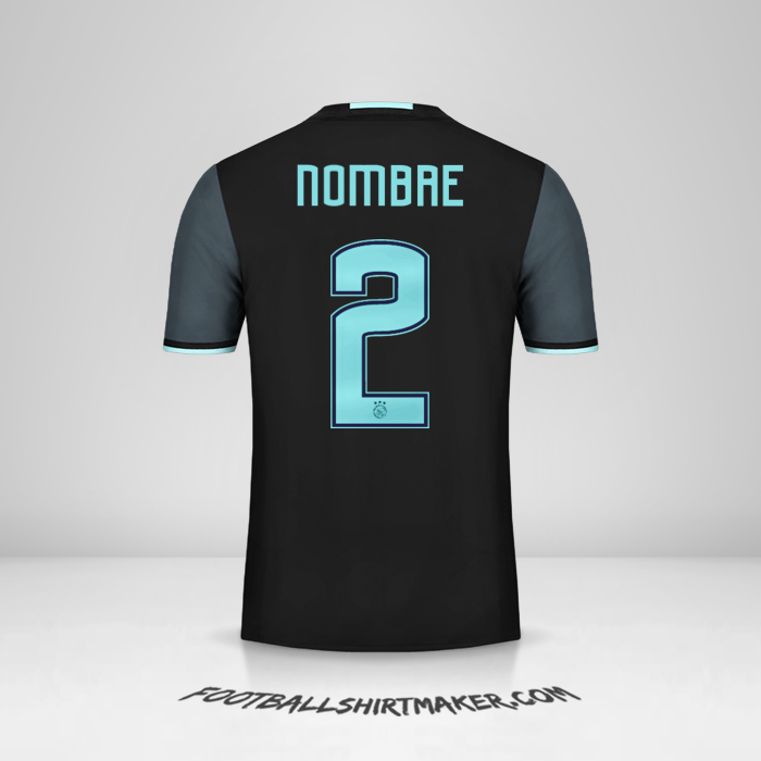 Jersey AFC Ajax 2016/17 Visita -  nombre - 2