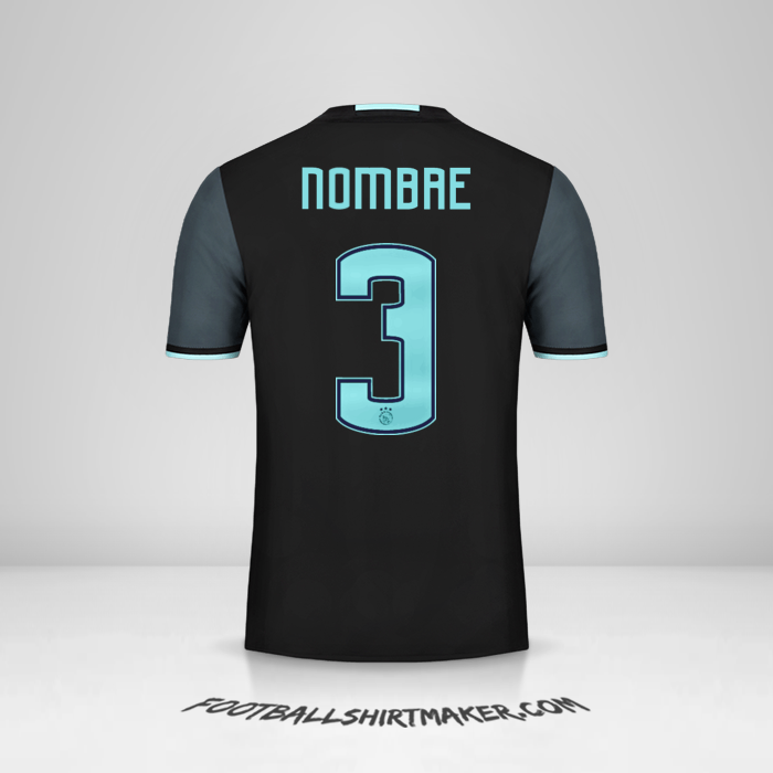Jersey AFC Ajax 2016/17 Visita -  nombre - 3