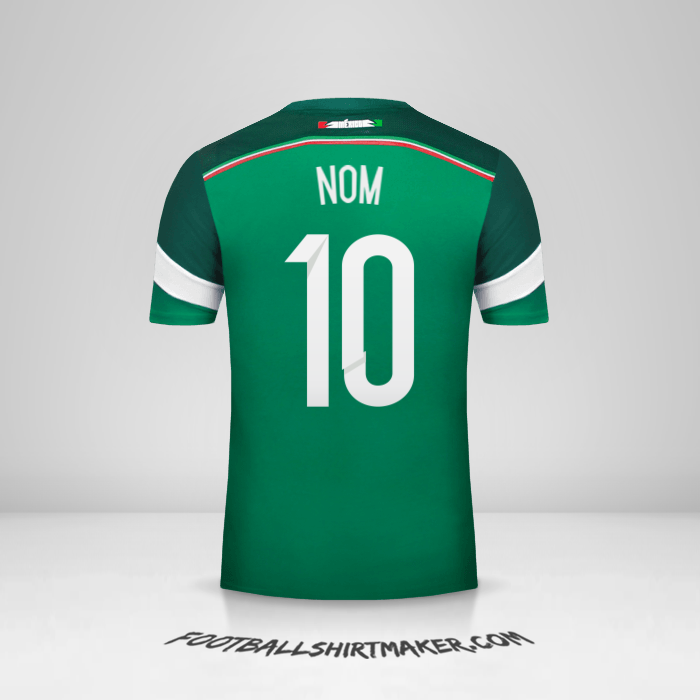 Maillot Mexique 2014 -  nom - 10