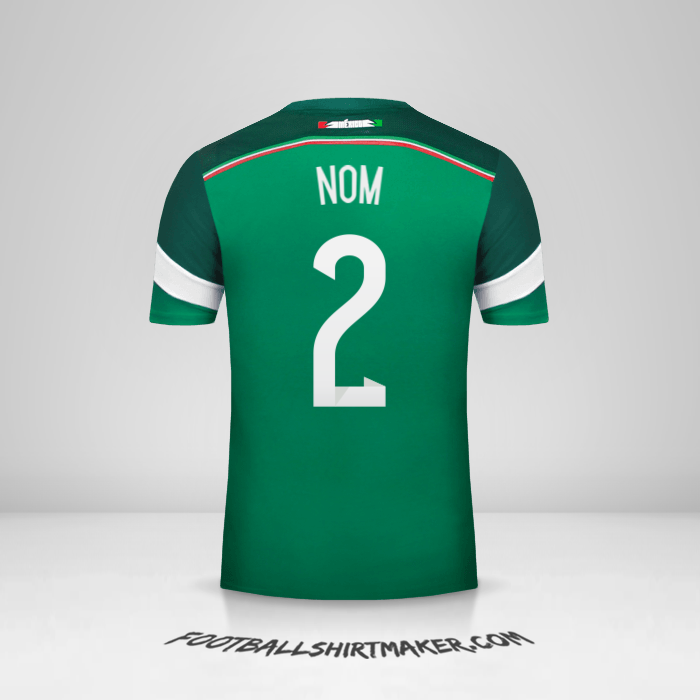 Maillot Mexique 2014 -  nom - 2