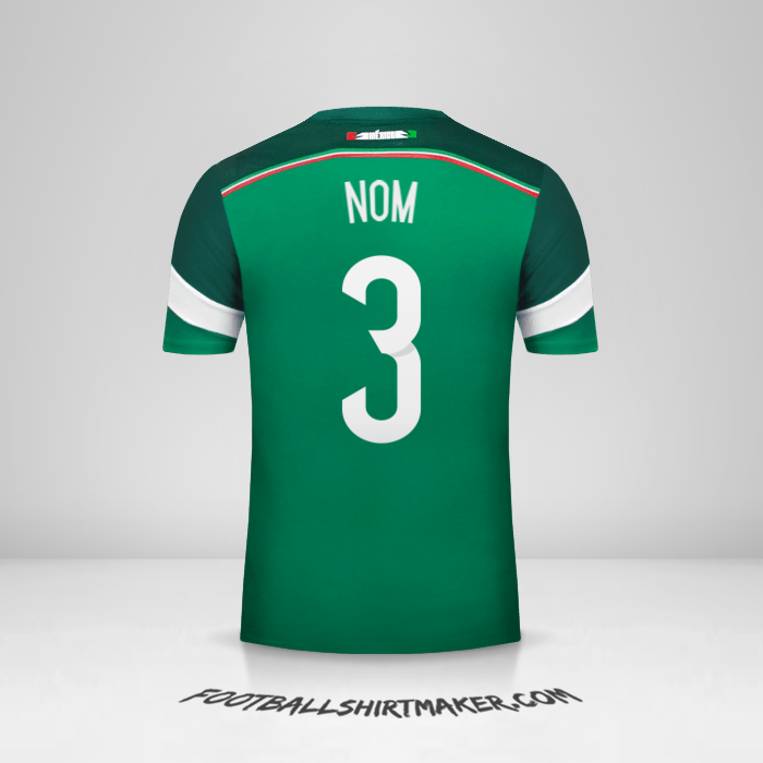 Maillot Mexique 2014 -  nom - 3