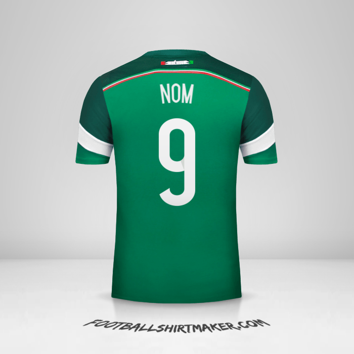 Maillot Mexique 2014 -  nom - 9