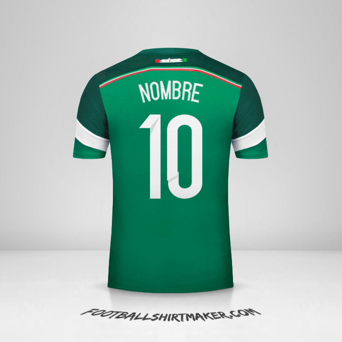 Camiseta Mexico 2014 -  nombre - 10