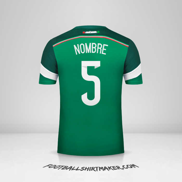 Jersey Mexico 2014 -  nombre - 5