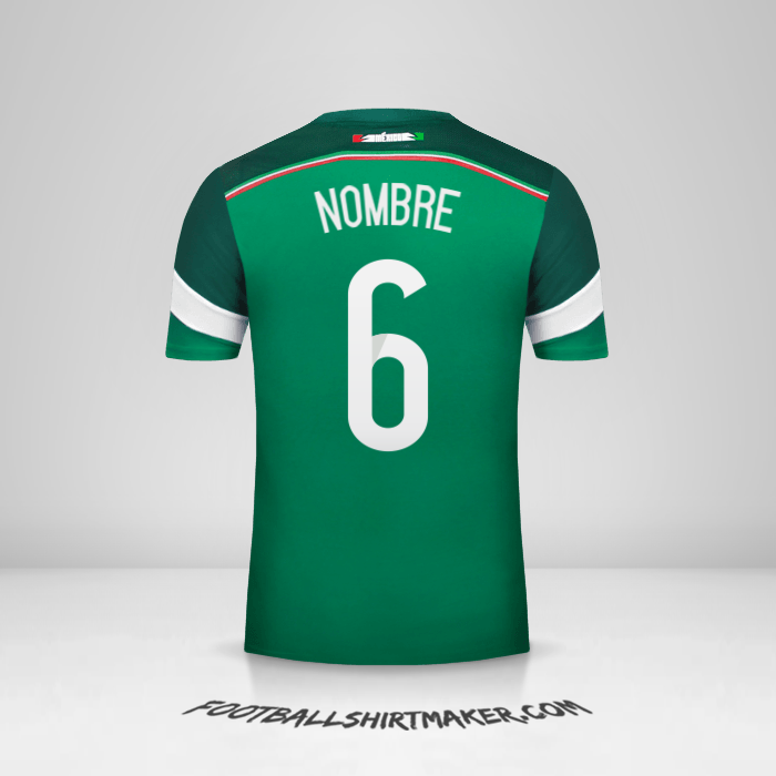Jersey Mexico 2014 -  nombre - 6