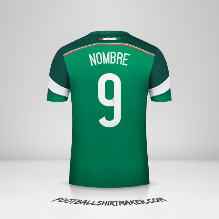 Jersey Mexico 2014 -  nombre - 9