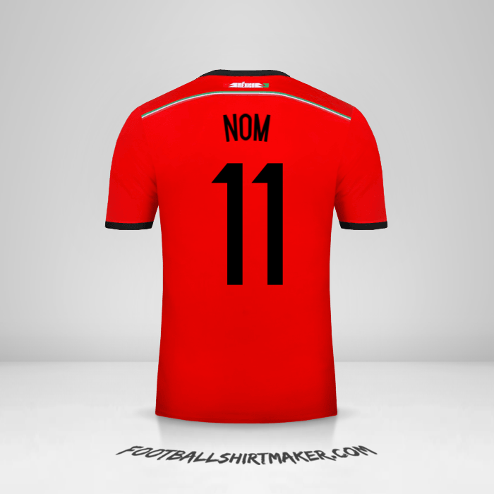 Maillot Mexique 2014 Extérieur -  nom - 11