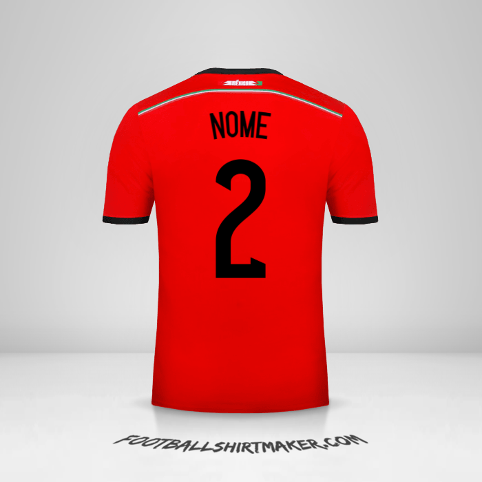 Maglia Messico 2014 Seconda -  nome - 2
