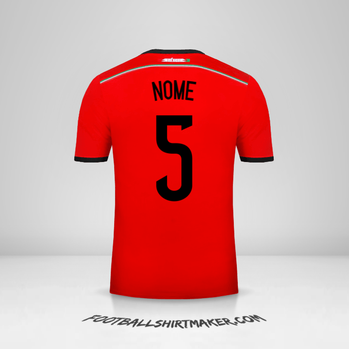 Maglia Messico 2014 Seconda -  nome - 5