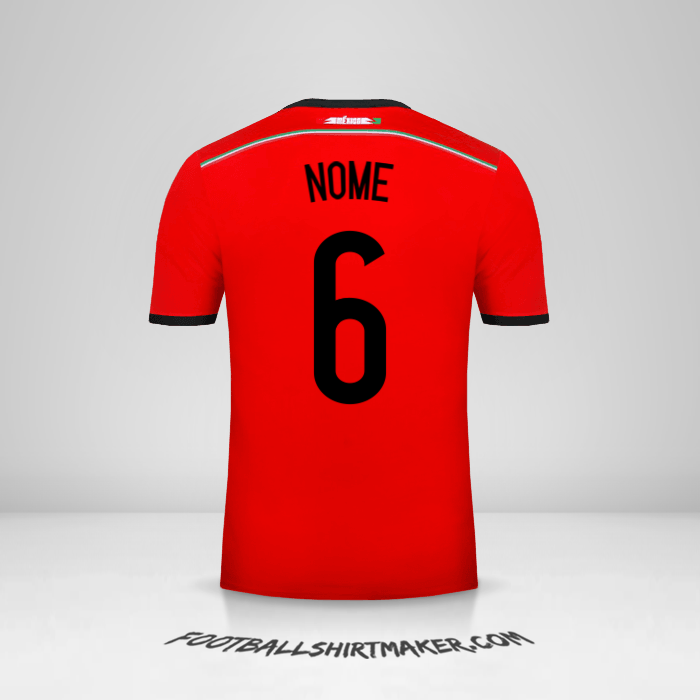 Maglia Messico 2014 Seconda -  nome - 6