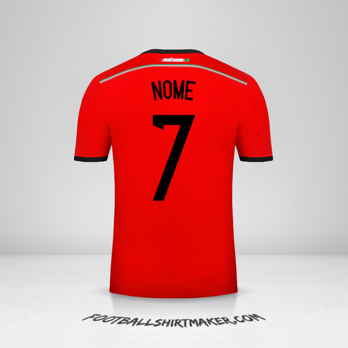 Maglia Messico 2014 Seconda -  nome - 7