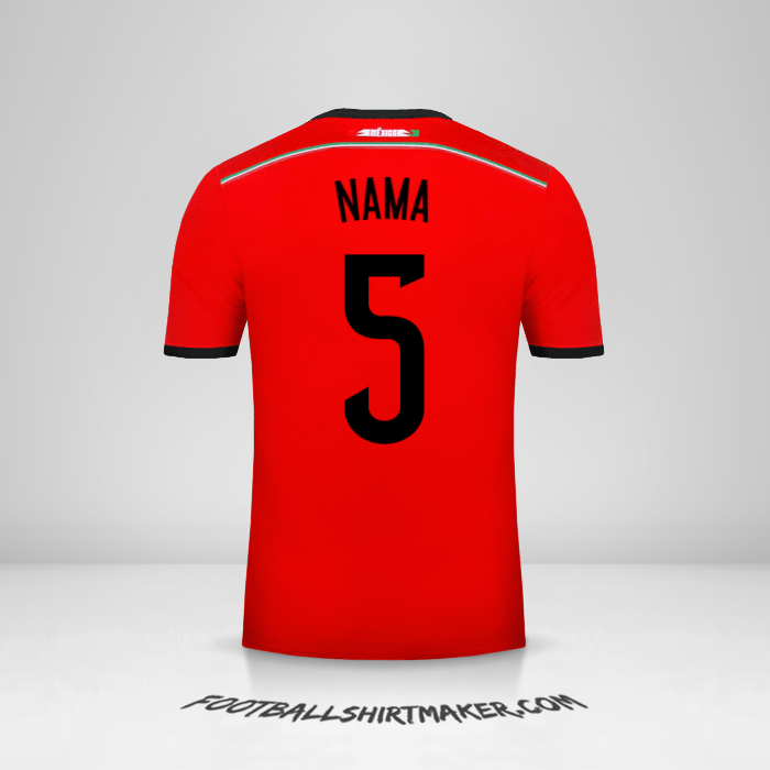 Jersey Meksiko 2014 Alternatif -  nama - 5
