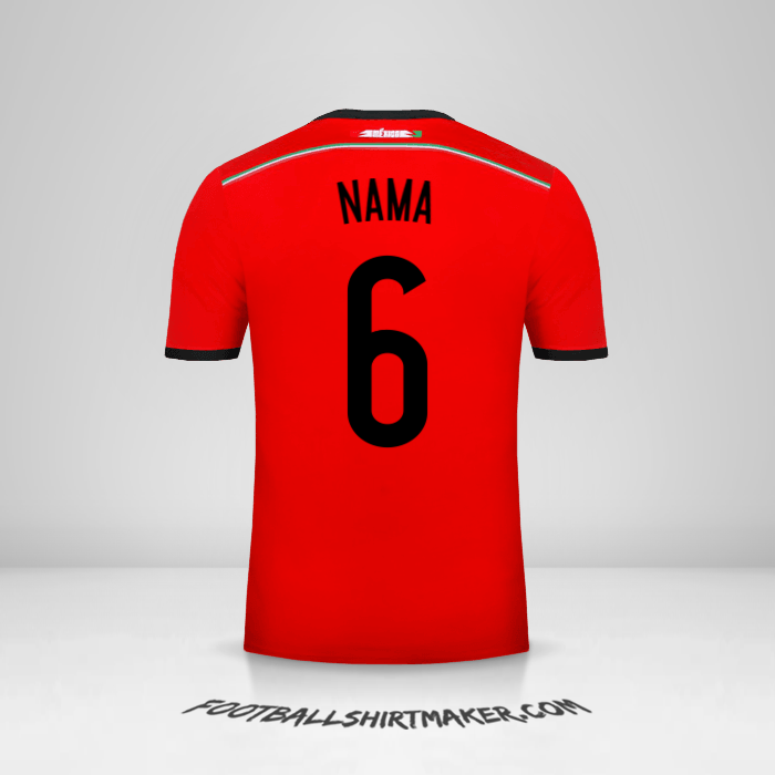 Jersey Meksiko 2014 Alternatif -  nama - 6