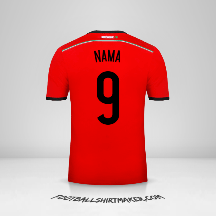 Jersey Meksiko 2014 Alternatif -  nama - 9