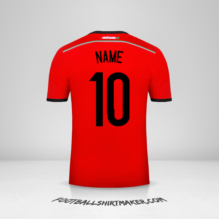 Shirt Mexico 2014 Away -  name - 10