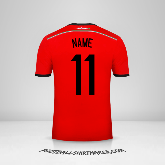 Shirt Mexico 2014 Away -  name - 11