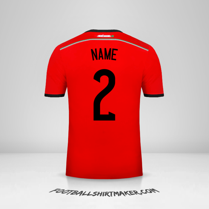 Trikot Mexiko 2014 Auswärts -  name - 2