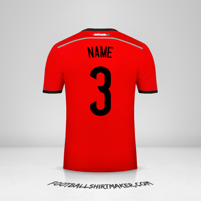 Shirt Mexico 2014 Away -  name - 3