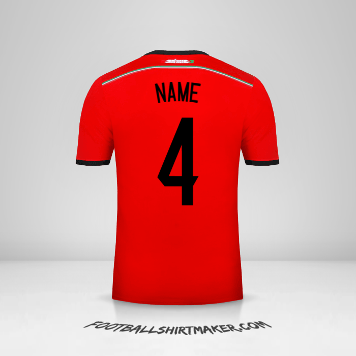 Shirt Mexico 2014 Away -  name - 4