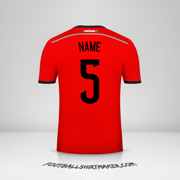Shirt Mexico 2014 Away -  name - 5