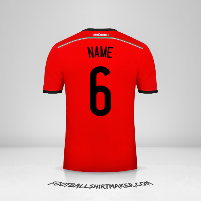 Shirt Mexico 2014 Away -  name - 6