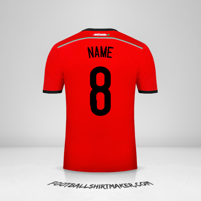 Shirt Mexico 2014 Away -  name - 8