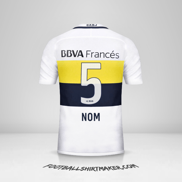 Maillot Boca Juniors 2016/17 Extérieur -  nom - 5