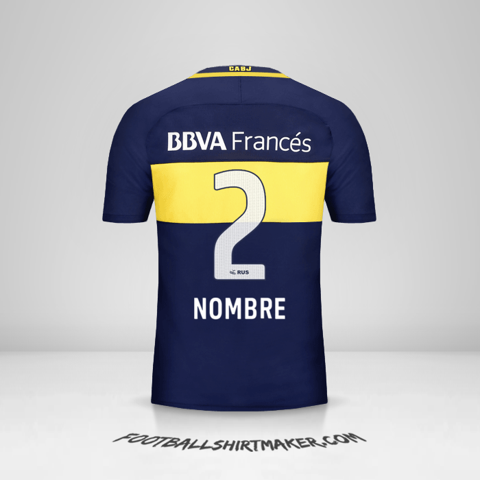 Jersey Boca Juniors 2016/17 -  nombre - 2